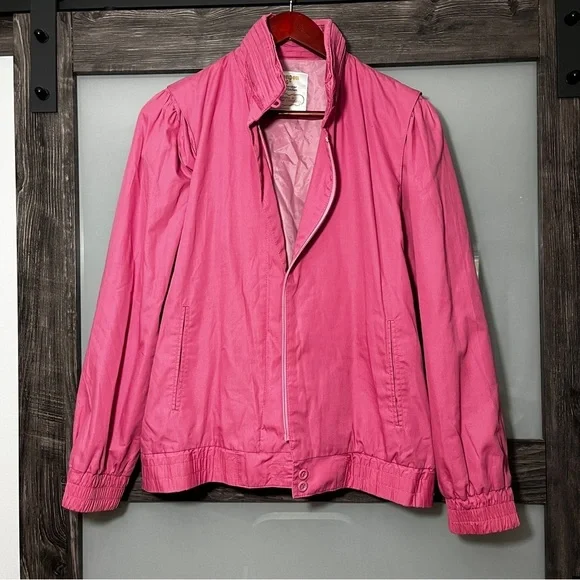 Vintage 80's London Fog Women's Pink Members Only Jacket Size 9/10 Retro - Picture 2 of 10